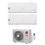Immagine di LG LIBERO SMART Climatizzatore a parete dual split inverter Wi-Fi bianco | unità esterna R32 5.3 kW unità interne 7000+12000 BTU MU3R19.U23+MS[07]ET.NSA+S[12]EC.NSJS