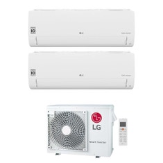 Immagine di LG LIBERO SMART Climatizzatore a parete dual split inverter Wi-Fi bianco | unità esterna R32 7 kW unità interne 9000+9000 BTU MU4R25.U22+S[09|09]EC.NSJS