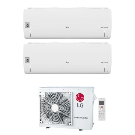 Immagine di LG LIBERO SMART Climatizzatore a parete dual split inverter Wi-Fi bianco | unità esterna R32 7 kW unità interne 7000+9000 BTU MU4R25.U22+MS[07]ET.NSA+S[09]EC.NSJS