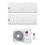 Immagine di LG LIBERO SMART Climatizzatore a parete dual split inverter Wi-Fi bianco | unità esterna R32 7 kW unità interne 12000+24000 BTU MU4R25.U22+S[12]EC.NSJS+S[24]EC.NSKS