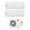 Immagine di LG LIBERO SMART Climatizzatore a parete dual split inverter Wi-Fi bianco | unità esterna R32 7.9 kW unità interne 12000+12000 BTU MU4R27.U42+S[12|12]EC.NSJS