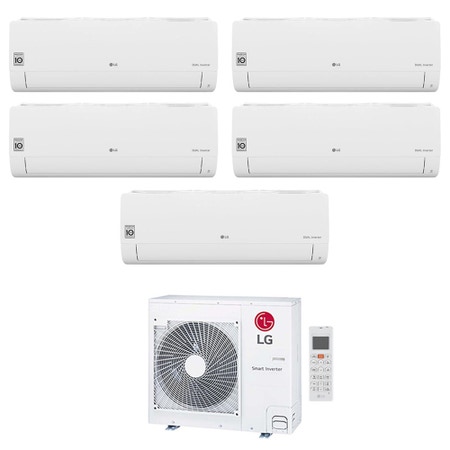 Immagine di LG LIBERO SMART Climatizzatore a parete penta split inverter Wi-Fi bianco | unità esterna R32 8.8 kW unità interne 7000+9000+9000+9000+9000 BTU MU5R30.U42+MS[07]ET.NSA+S[09|09|09|09]EC.NSJS