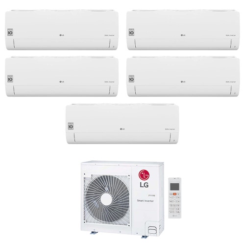 Immagine di LG LIBERO SMART Climatizzatore a parete penta split inverter Wi-Fi bianco | unità esterna R32 8.8 kW unità interne 9000+9000+9000+9000+9000 BTU MU5R30.U42+S[09|09|09|09|09]EC.NSJS