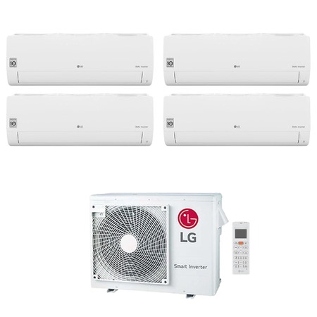 Immagine di LG LIBERO SMART Climatizzatore a parete quadri split inverter Wi-Fi bianco | unità esterna R32 7 kW unità interne 7000+9000+9000+9000 BTU MU4R25.U22+MS[07]ET.NSA+S[09|09|09]EC.NSJS