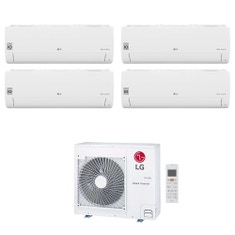 Immagine di LG LIBERO SMART Climatizzatore a parete quadri split inverter Wi-Fi bianco | unità esterna R32 8.8 kW unità interne 9000+9000+12000+18000 BTU MU5R30.U42+S[09|09|12]EC.NSJS+S[18]EC.NSKS