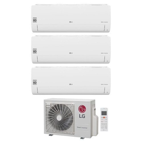 Immagine di LG LIBERO SMART Climatizzatore a parete trial split inverter Wi-Fi bianco | unità esterna R32 6.2 kW unità interne 7000+7000+9000 BTU MU3R21.U23+MS[07|07]ET.NSA+S[09]EC.NSJS