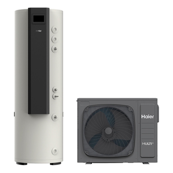 Immagine di Haier MULTI 3S sistema per raffrescamento, riscaldamento a acqua calda sanitaria, serbatoio acqua da 190 L a pavimento | unità esterna 5.5 kW 3U55S2WR1FA+AN200S2ST1FA