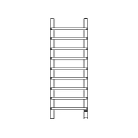 Immagine di Deltacalor FOX23 ELECTRIC scaldasalviette H.111,5 L.40,5 cm, colore jet black finitura opaco Cod.9005 FOX23E103040TR9005M