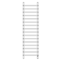 Immagine di Deltacalor FOX23 ELECTRIC scaldasalviette H.187,3 L.50,5 cm, colore bianco FOX23E178050TB