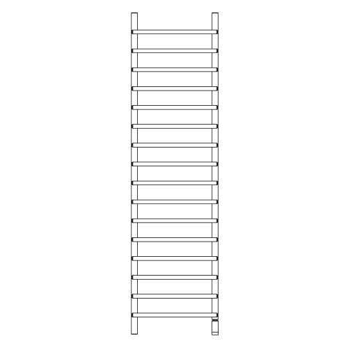Immagine di Deltacalor FOX23 ELECTRIC scaldasalviette H.187,3 L.50,5 cm, colore bianco FOX23E178050TB