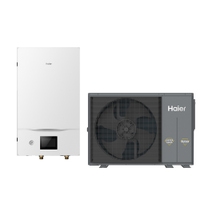 Immagine di Haier R290 SPLIT Sistema composto da pompa di calore Inverter 16 kW monofase e modulo idronico con resistenza di backup 2+4 AW162HVGHA+HU162WAHYA