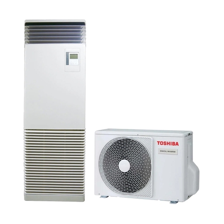 Immagine di Toshiba COLONNA Climatizzatore a colonna monosplit inverter | unità esterna DIGITAL INVERTER 7.1 kW unità interna 24000 BTU RAV-GM801ATP-E+RAV-HM801FT-E