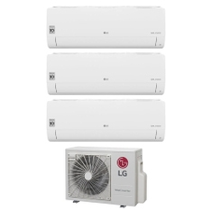 Immagine di LG LIBERO SMART R32 Climatizzatore a parete trial split inverter Wi-Fi bianco | unità esterna 5.3 kW unità interne 7000+7000+12000 BTU MU3R19.U23+MS[07|07]ET.NSA+S12ET.NSJS