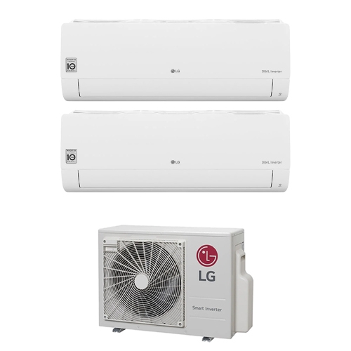 Immagine di LG LIBERO SMART Climatizzatore a parete dual split inverter Wi-Fi bianco | unità esterna R32 6.2 kW unità interne 12000+12000 BTU MU3R21.U23+S[12|12]EC.NSJS