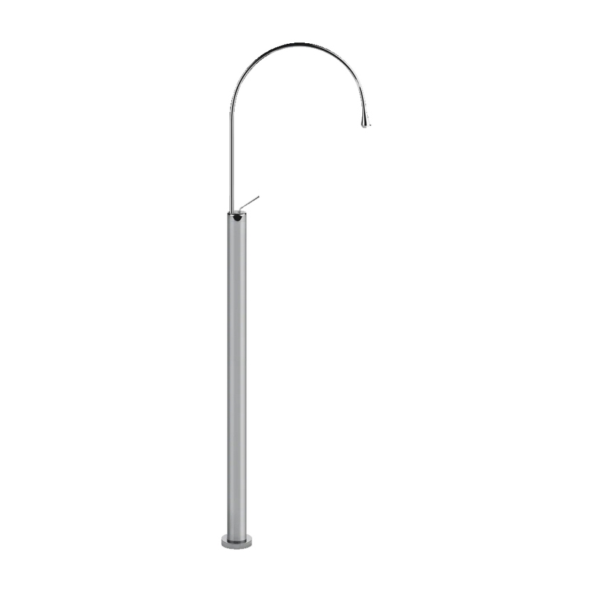 Immagine di Gessi GOCCIA miscelatore lavabo freestanding, bocca lunga e girevole, senza scarico e senza corpo incasso, finitura cromo 33630#031