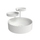 Flaminia TAKI lavabo da appoggio composto da tre bacini in ceramica e struttura in acciaio verniciato, senza foro e senza troppopieno, colore bianco latte finitura opaco TK45ALAT