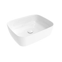 Immagine di Flaminia PLAY lavabo L.52 P.40 cm, da appoggio senza piano rubinetteria e senza troppopieno, colore bianco finitura lucido PY52A