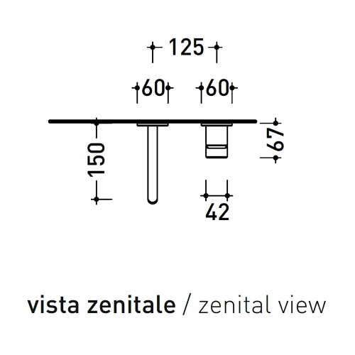 Immagine di Flaminia STIL miscelatore monocomando P.15 cm ad incasso per lavabo, senza scarico, corpo incasso incluso, finitura acciaio spazzolato ST3058ACC