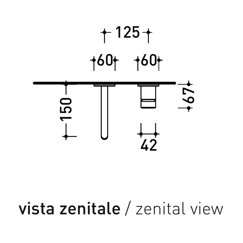 Immagine di Flaminia STIL miscelatore monocomando P.15 cm ad incasso per lavabo, senza scarico, corpo incasso incluso, finitura acciaio spazzolato ST3058ACC