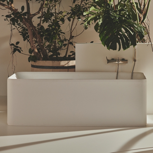 Immagine di Ideal Standard CONCA vasca centro stanza L.180 P.80 cm, con colonna di scarico e telaio, colore bianco finitura opaco K8830EN