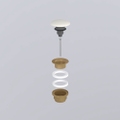 Immagine di Cielo Piletta universale click clack finitura bronzo, con coperchio in ceramica colore talco finitura opaco PIL01BRTL