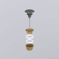 Immagine di Cielo Piletta universale click clack finitura bronzo, con coperchio in ceramica colore fango finitura opaco PIL01BRFN