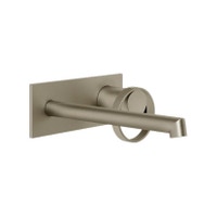 Immagine di Gessi ANELLO miscelatore lavabo a parete P.21 cm, senza scarico, finitura finox brushed nickel 63389#149