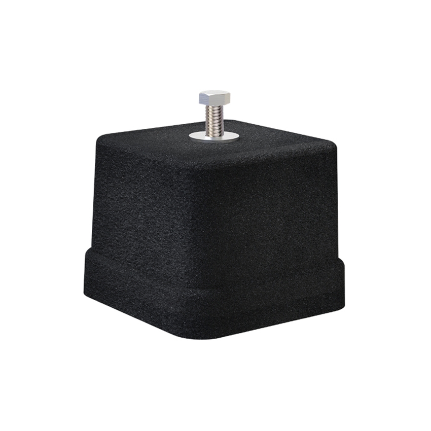 Immagine di Tecnosystemi SPK200 piedino a pavimento L.10 cm, portata massima 200 kg, in gomma vulcanizzata SBR (confezione da 4 pezzi) SCD500271