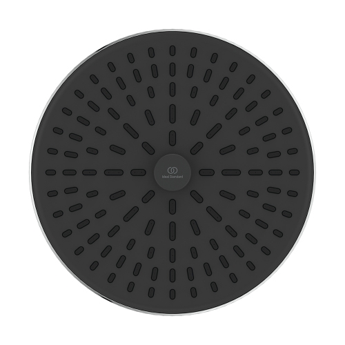 Immagine di Ideal Standard ALU+ soffione rotondo Ø 26 cm, a 2 funzioni, con selettore manuale, finitura cromo BD581AA