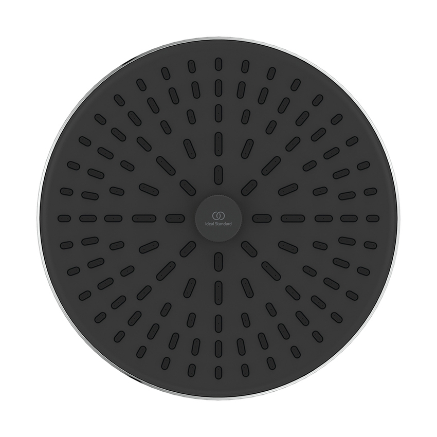 Immagine di Ideal Standard ALU+ soffione rotondo Ø 26 cm, a 2 funzioni, con selettore manuale, finitura cromo BD581AA