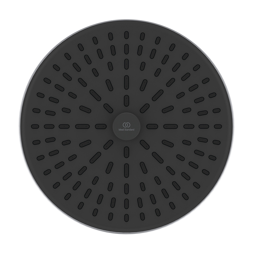 Immagine di Ideal Standard ALU+ soffione rotondo Ø 26 cm, a 2 funzioni, con selettore manuale, colore matt silver BD581SI