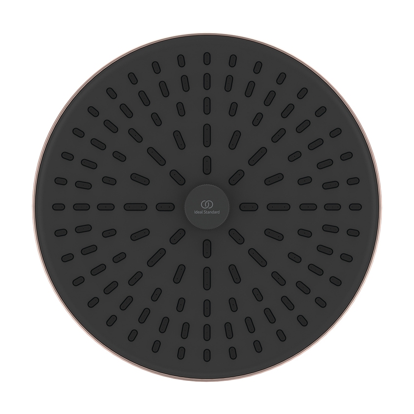 Immagine di Ideal Standard ALU+ soffione rotondo Ø 26 cm, a 2 funzioni, con selettore manuale, colore rosè BD581RO