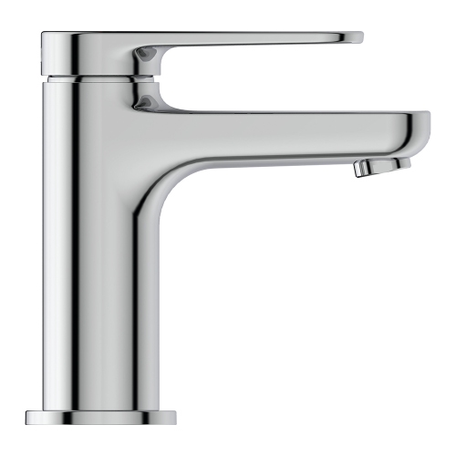 Immagine di Ideal Standard CERAFINE O miscelatore monocomando H.13 cm per lavabo, senza asta di comando e scarico piletta, con sistema BlueStart, finitura cromo BD766AA