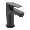 Immagine di Ideal Standard CERAFINE O miscelatore monocomando H.13 cm per lavabo, senza asta di comando e scarico piletta, con sistema BlueStart, colore nero finitura opaco BD766XG
