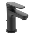 Immagine di Ideal Standard CERAFINE O miscelatore monocomando H.13 cm per lavabo, con asta di comando e scarico piletta da 1-1/4", colore nero finitura opaco BD907XG