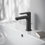 Immagine di Ideal Standard CERAFINE O miscelatore monocomando H.15 cm per lavabo, con asta di comando e scarico piletta da 1-1/4", colore nero finitura opaco BD908XG