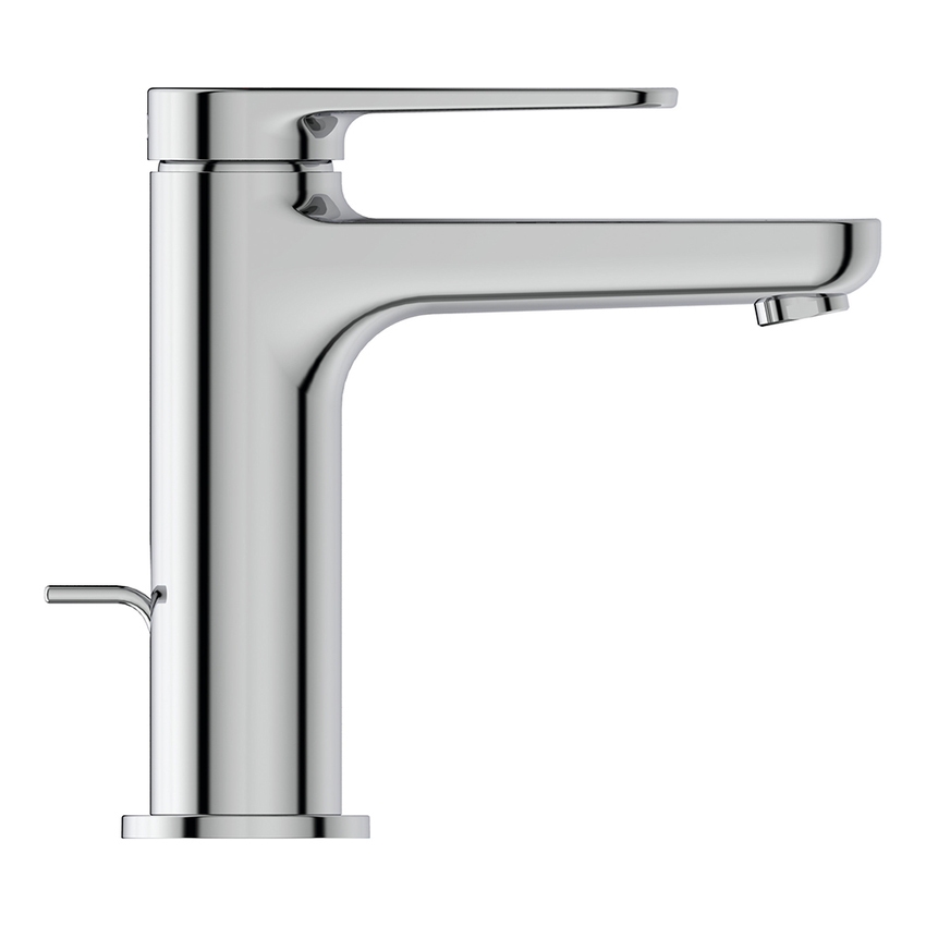 Immagine di Ideal Standard CERAFINE O miscelatore monocomando H.15 cm per lavabo, con asta di comando, scarico piletta da 1-1/4" e sistema BlueStart, finitura cromo BD769AA