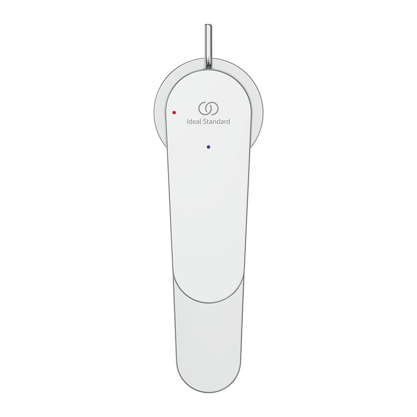 Immagine di Ideal Standard CERAFINE O miscelatore monocomando H.15 cm per lavabo, con asta di comando, scarico piletta da 1-1/4" e sistema BlueStart, finitura cromo BD769AA