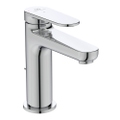 Immagine di Ideal Standard CERAFINE O miscelatore monocomando H.15 cm per lavabo, con asta di comando, scarico piletta da 1-1/4" e sistema BlueStart, finitura cromo BD769AA