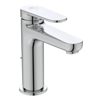 Immagine di Ideal Standard CERAFINE O miscelatore monocomando H.15 cm per lavabo, con asta di comando, scarico piletta da 1-1/4" e sistema BlueStart, finitura cromo BD769AA