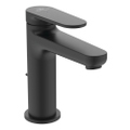 Immagine di Ideal Standard CERAFINE O miscelatore monocomando H.15 cm per lavabo, con asta di comando, scarico piletta da 1-1/4" e sistema BlueStart, colore nero finitura opaco BD769XG