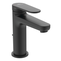 Immagine di Ideal Standard CERAFINE O miscelatore monocomando H.15 cm per lavabo, con asta di comando, scarico piletta da 1-1/4" e sistema BlueStart, colore nero finitura opaco BD769XG