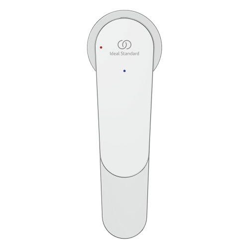 Immagine di Ideal Standard CERAFINE O miscelatore monocomando H.15 cm per lavabo, senza asta di comando e scarico piletta, sistema BlueStart, finitura cromo BD768AA