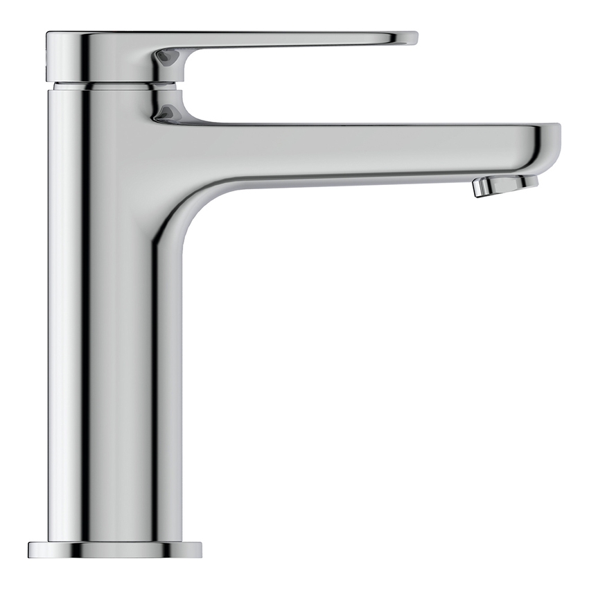 Immagine di Ideal Standard CERAFINE O miscelatore monocomando H.15 cm per lavabo, senza asta di comando e scarico piletta, sistema BlueStart, finitura cromo BD768AA