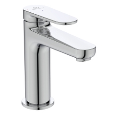 Immagine di Ideal Standard CERAFINE O miscelatore monocomando H.15 cm per lavabo, senza asta di comando e scarico piletta, sistema BlueStart, finitura cromo BD768AA