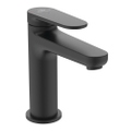 Immagine di Ideal Standard CERAFINE O miscelatore monocomando H.15 cm per lavabo, senza asta di comando e scarico piletta, sistema BlueStart, colore nero finitura opaco BD768XG