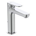 Immagine di Ideal Standard CERAFINE O miscelatore monocomando H.17 cm per lavabo, con asta di comando e scarico piletta da 1-1/4", finitura cromo BD909AA
