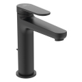 Immagine di Ideal Standard CERAFINE O miscelatore monocomando H.17 cm per lavabo, con asta di comando e scarico piletta da 1-1/4", colore nero finitura opaco BD909XG