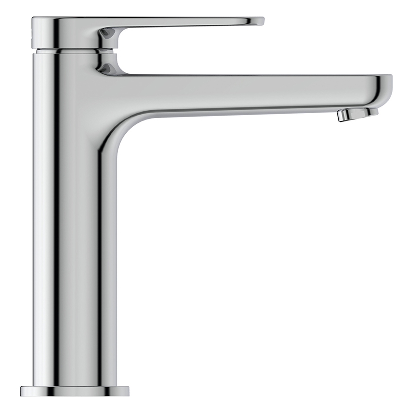 Immagine di Ideal Standard CERAFINE O miscelatore monocomando H.17 cm per lavabo, scarico piletta Click-Clack e sistema BlueStart, finitura cromo BD772AA