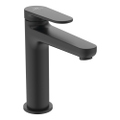Immagine di Ideal Standard CERAFINE O miscelatore monocomando H.17 cm per lavabo, senza asta di comando e scarico piletta, con sistema BlueStart, colore nero finitura opaco BD770XG
